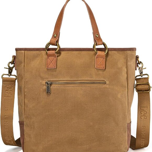 x Lee Waxed Canvas Tote Bag for Women Top-Handle Handbag Shoulder Bag with Adjus - Picture 5 of 7